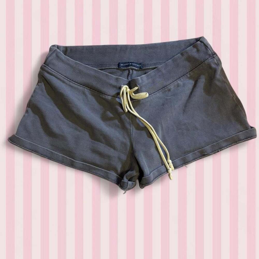 Brandy Melville Navy Drawstring Mini Lounge Shorts